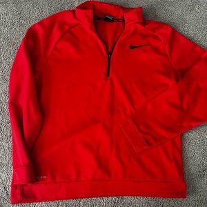 Nike Red Quarter-Zip Pullover